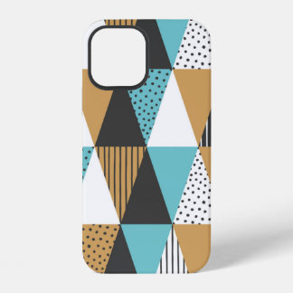 Geometric background. Abstract vintage illustratio iPhone 12 Case