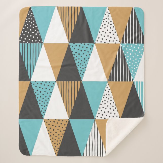 Geometric background. Abstract vintage illustratio Sherpa Blanket (Front)