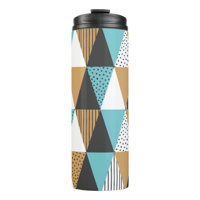 Geometric background. Abstract vintage illustratio Thermal Tumbler (Front)