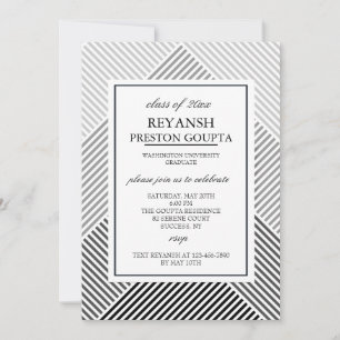 Geometric Background Graduation Invitation