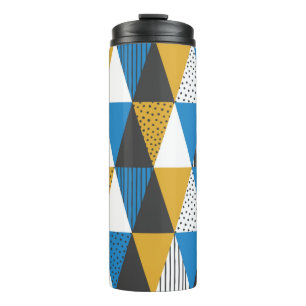 Geometric background. Vintage illustration.  Thermal Tumbler