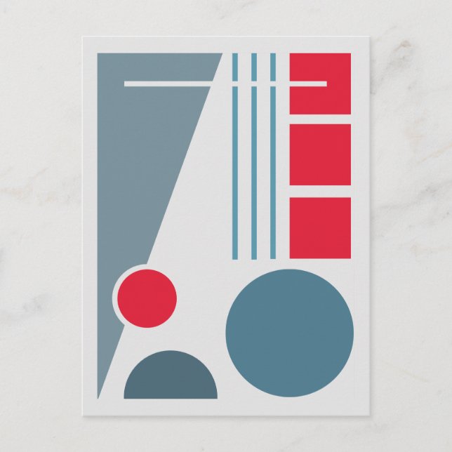Geometric Balance 1 Abstract Design Postcard (Front)