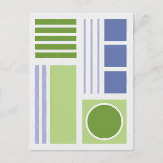 Geometric Balance 2a Abstract Design Postcard