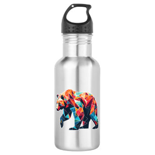 Geometric Bear 532 Ml Water Bottle
