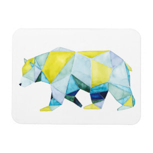 Geometric Bear Animal Magnet