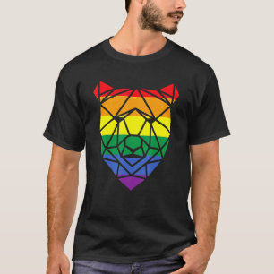 Geometric Bear Lgbt Papa Mens Gay Pride Month Fath T-Shirt