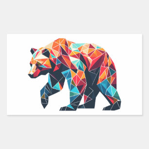Geometric Bear Sticker