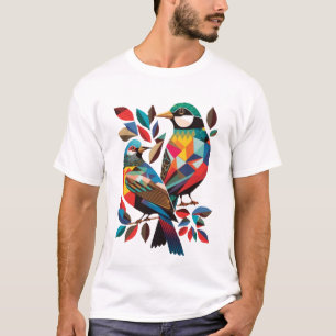 Geometric Bird Art Deco T-Shirt