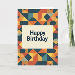 Geometric Birthday Art Card