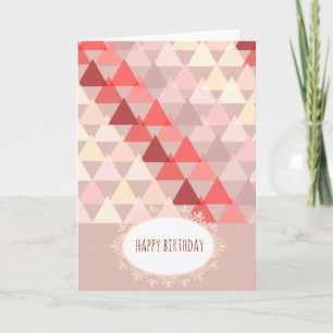 Geometric Birthday in Opal Card