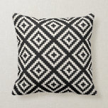 Geometric Black and Cream Pattern Throw Pillow<br><div class="desc">geometric Black and Cream Pattern</div>