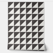 Geometric Black And Off-White Triangles Wallpaper