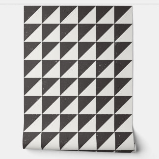 Geometric Black And Off-White Triangles Wallpaper