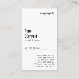 Geometric Black and White Business Card
