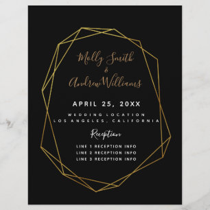 geometric black crystal wedding PROGRAM gold