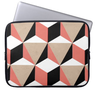 Geometric black white coral pattern. laptop sleeve