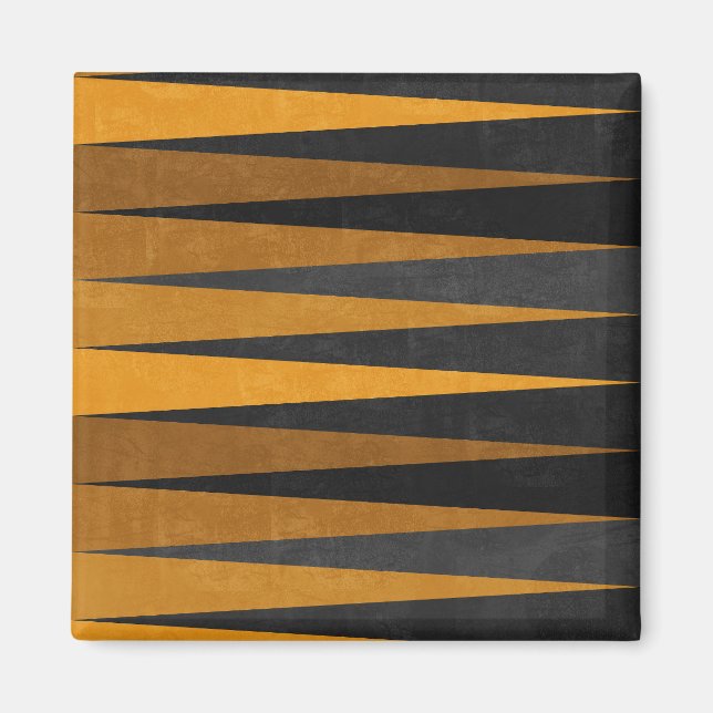 Geometric Black Yellow Magnet (Front)