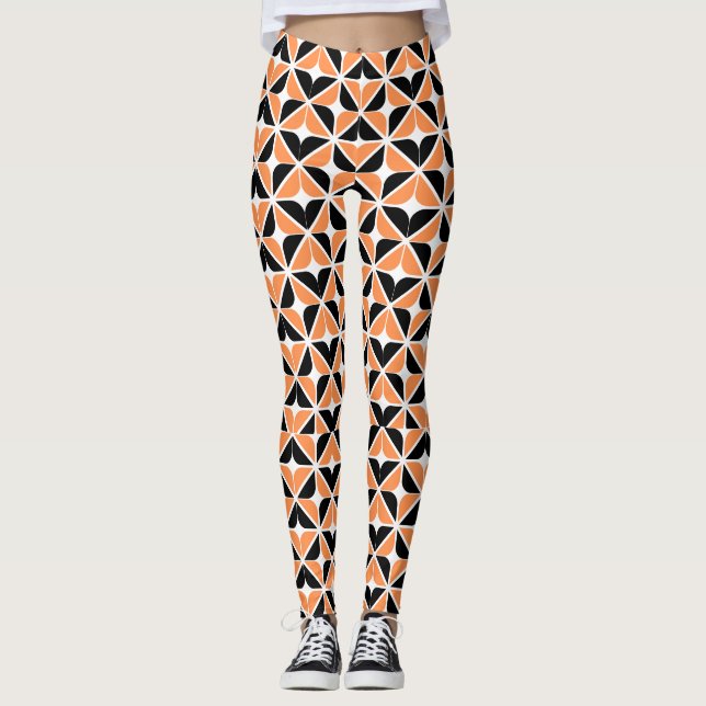 "Geometric Blaze" Leggings (Front)