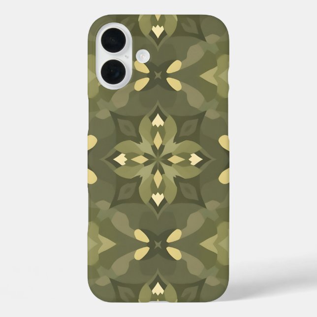 Geometric Bliss iPhone16 Case - Seamless Pattern D (Back)