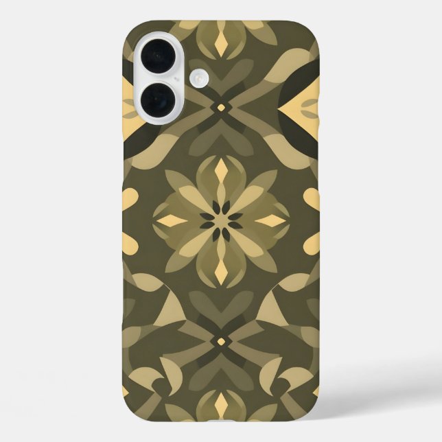 Geometric Bliss iPhone16 Case - Stylish Seamless P (Back)