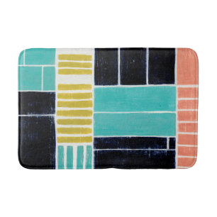 Geometric Blocks Bath Mat