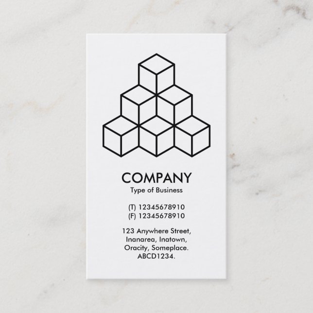 Geometric Blocks Business Card (Front)