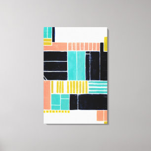 Geometric Blocks Canvas Print