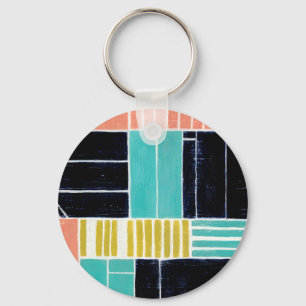 Geometric Blocks Keychain