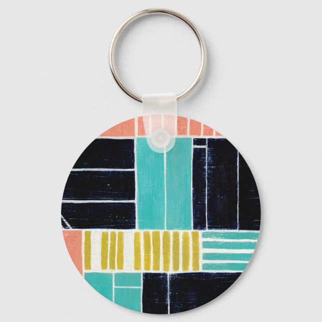 Geometric Blocks Keychain (Front)