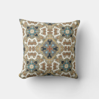 Geometric Blossom Throw Pillow