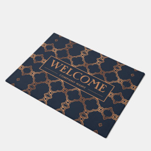 Geometric Blue Company Name, Welcome Doormat