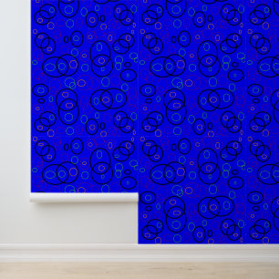 Geometric blue design wallpaper