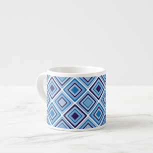 Geometric Blue Espresso Mug
