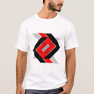 Geometric blue grey red black personalized simply T-Shirt