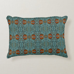 Geometric Blue Pattern Decorative Pillow