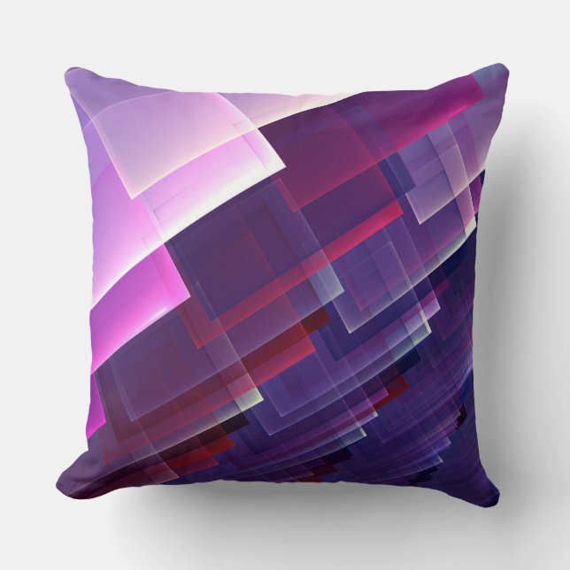 Geometric Blue Throw Pillow (Front)