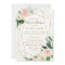 Geometric Blush Gold Floral Sweet Sixteen Invite