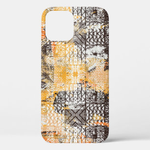 Geometric Boho Tribal Distressed Pattern iPhone 12 Case