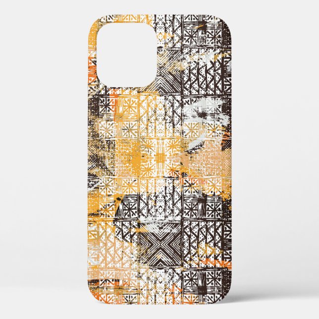 Geometric Boho Tribal Distressed Pattern Case-Mate iPhone Case (Back)