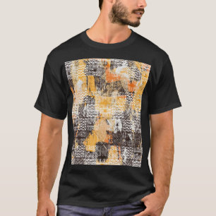 Geometric Boho Tribal Distressed Pattern T-Shirt