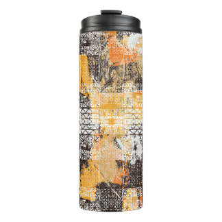 Geometric Boho Tribal Distressed Pattern Thermal Tumbler