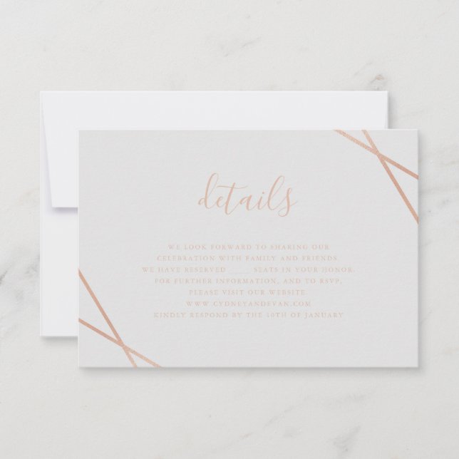 Geometric Border RSVP Card (Front)