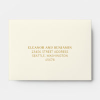 Geometric Botanical Return Address Wedding RSVP 