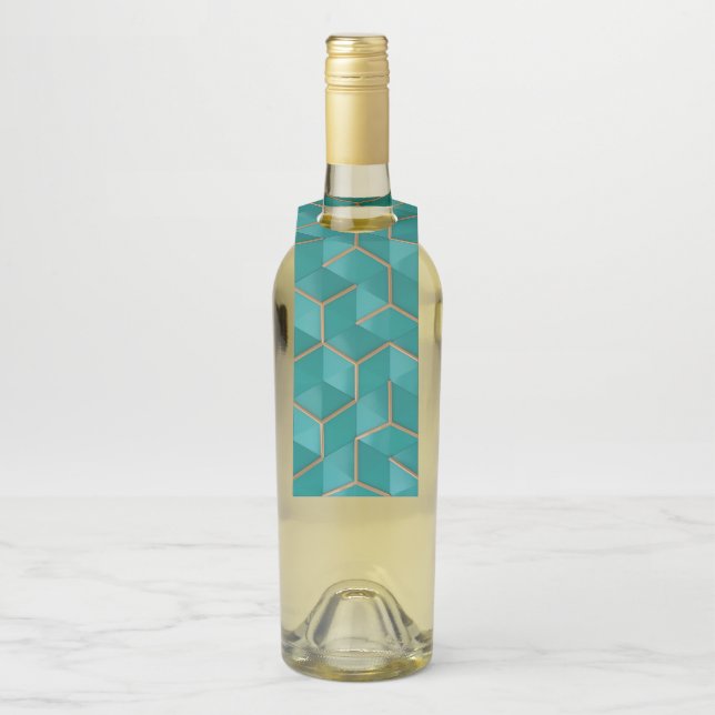 geometric bottle tag (On Bottle)