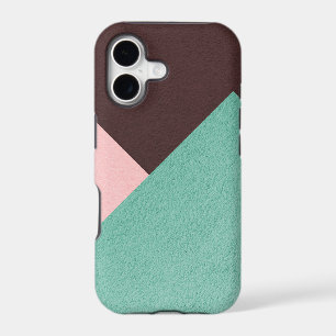 Geometric Brown Green & Pink Personalized