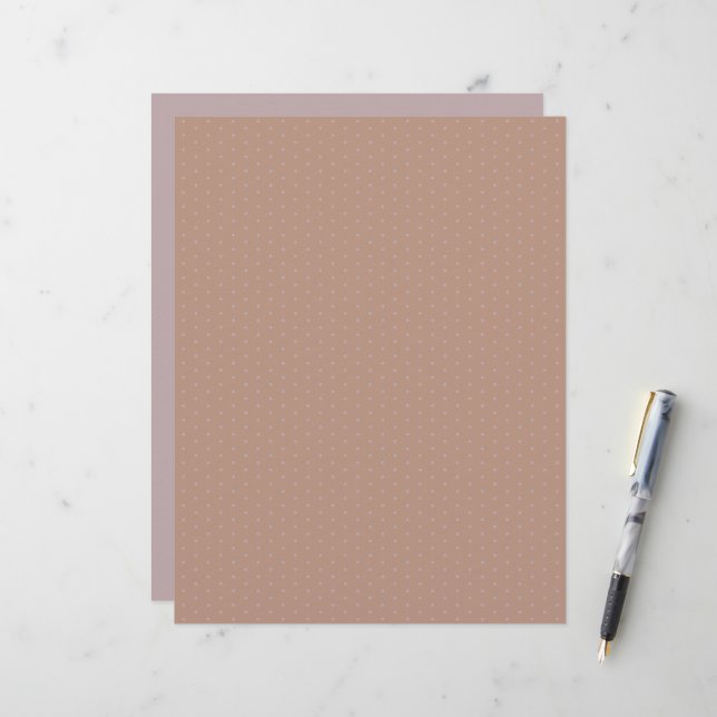 Geometric Brown Polka Dots Scrapbook Paper (Front/Back In Situ)