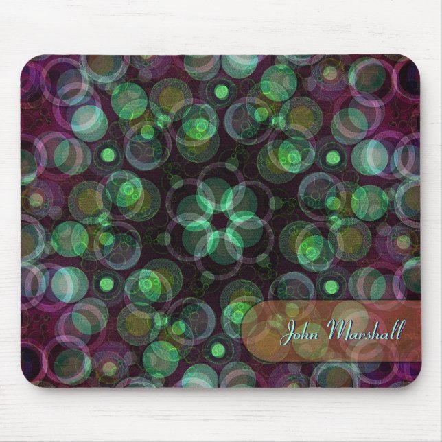 Geometric Bubbles Art Mousepad (Front)