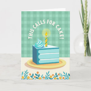 Geometric Cake Birthday Card