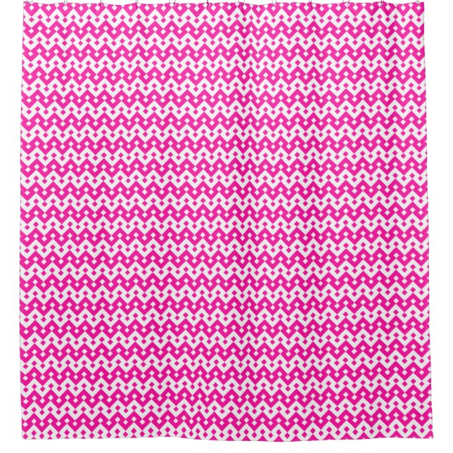 Geometric Candy Pink White Girly Pattern (Front)