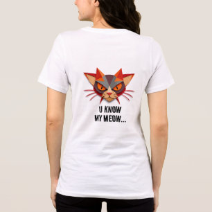 Geometric Cat Face Illustration Tri-Blend Shirt